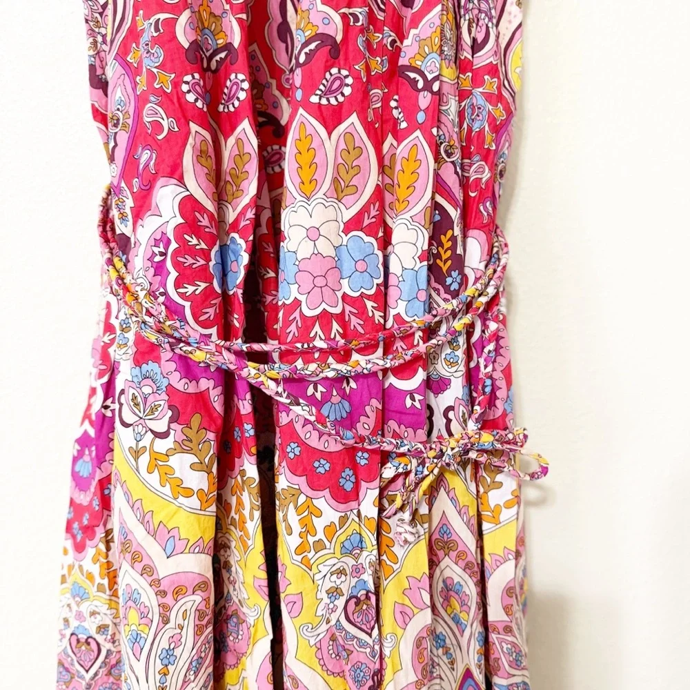 NWT Mille Marilyn Oversized Flowy Paisley Floral Belted Dress in Zanzibar XXS - Picture 10 of 10